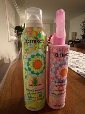 NEW amika Un.done Volume & Matte Texture Spray AND Brooklyn Bombshell full size